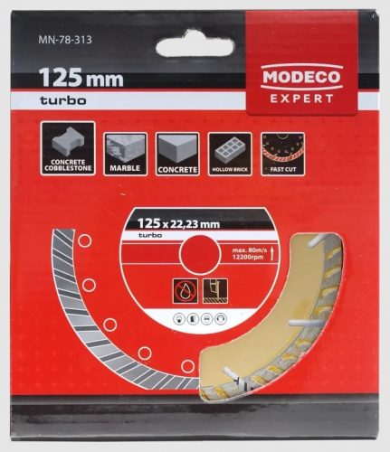 Modeco Expert gyémánt vágókorong turbo vágóéllel  125mm 